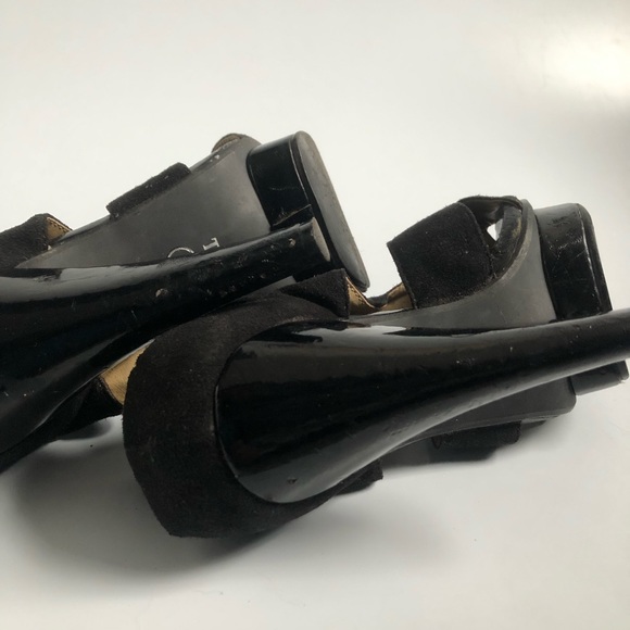 Dorothy Perkins Zippered Strap Platform Heels - Picture 6 of 9